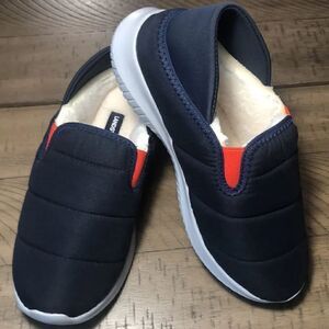 NWOT After Sun ☀️ Snow ⛄️ Fleece Quilted Comfort Shoes Deep Navy Neon 🍊 UNISEX